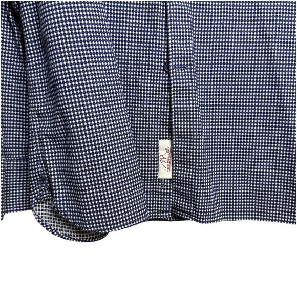 TM Lewin Mens Button Down Long Sleeve Blue & White Shirt - Size Large - Picture 6 of 7